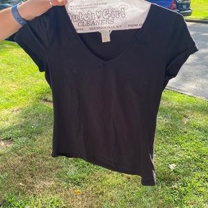 Plain black womans top